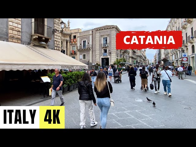 SICILY, ITALY 🇮🇹 [4K] Catania City Centre — Via Etnea — Walking Tour