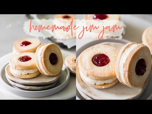 HOMEMADE JIM JAM BISCUIT/How to Make Homemade Shortbread Cookies/Clotted Cream Recipe