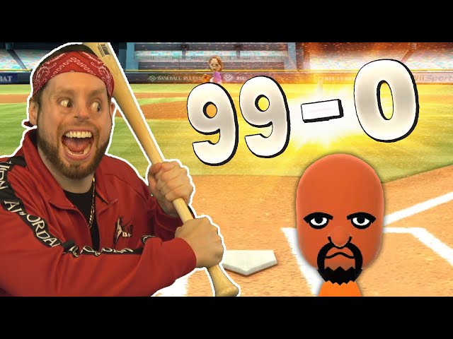 Attempting to go 99-0 in Wii Sports Baseball