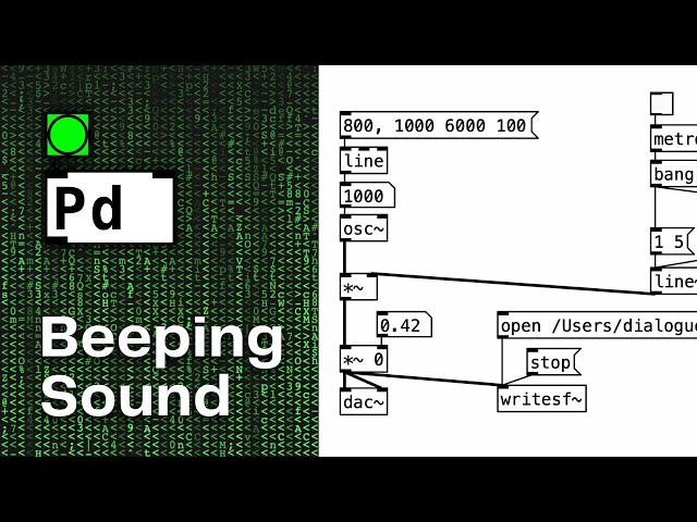 Timed Beep Sound with AD Envelope | Pure Data Tutorial