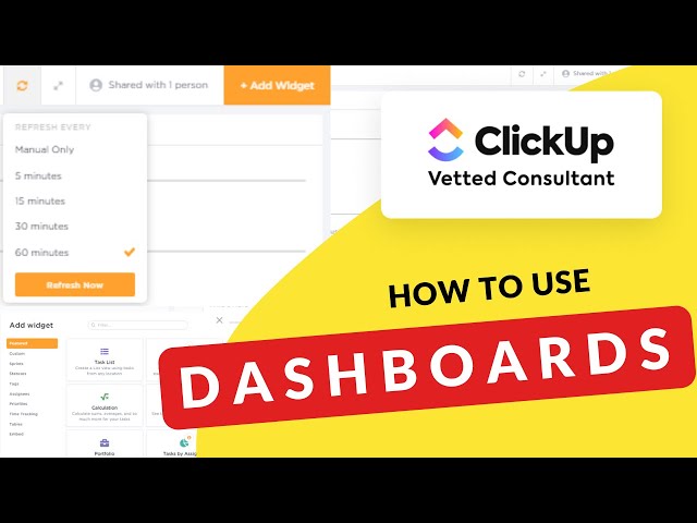EXPLAINED: Dashboards in ClickUp | Feature Overview & Pro Tips