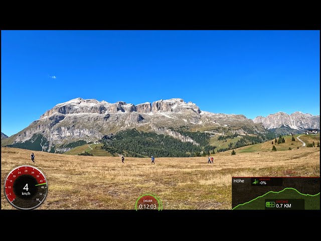 25 minute Beginner Virtual Treadmill Mountain Walk Dolomites Italy Garmin 4K Video