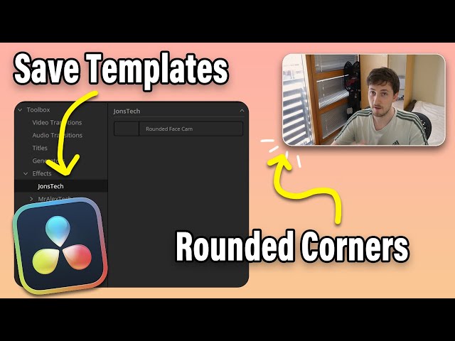 The BEST way to create Rounded Corners and Save Templates (Macros) in DaVinci Resolve