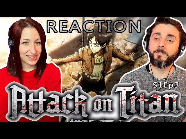 Eren's Determination | Her First Reaction to Attack on Titan | S1 E3