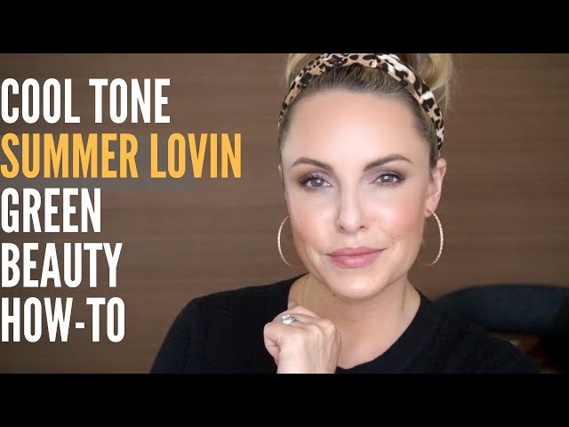 SUMMER EVENING LOOK - COOL TONE FULL FACE  || Green & Cruelty-Free