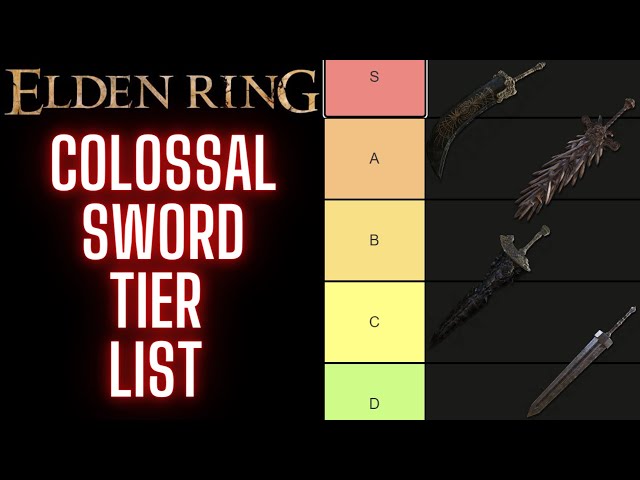 Best COLOSSAL SWORD? Colossal Sword Tier List- ELDEN RING