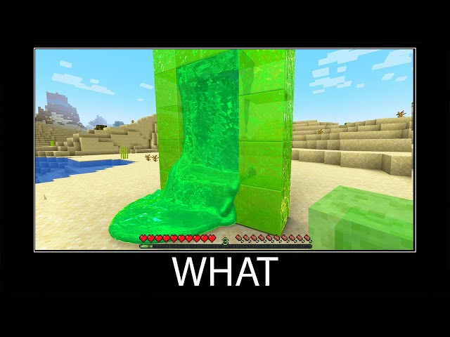Minecraft wait what meme part 288 realistic minecraft Slime portal