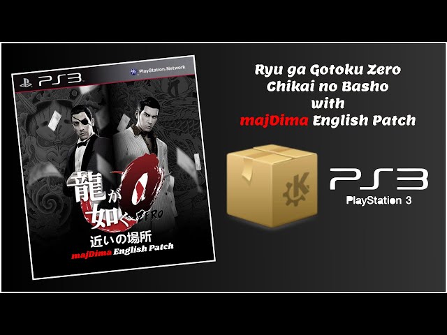 Ryu ga Gotoku Zero Chikai no Basho with majDima English Patch PKG PS3