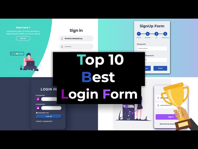 Top 10 Best Login Form | CSS & JavaScript