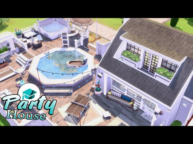 🎉🎓 Student Party House | NoCC | The Sims 4 | Discover University | Stop Motion