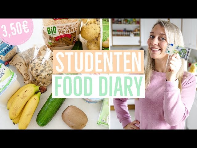GESUND ESSEN für 3,50€ 😱 Food Diary für Studenten | Günstig kochen