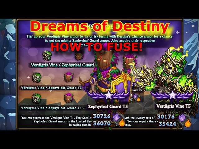 Dreams of Destiny Event & Armor Fusions - Knights and Dragons
