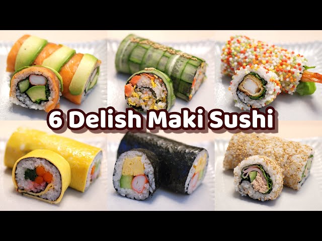 6 Ways to Make Delish Maki Sushi (Rolled Sushi) - Revealing Secret Recipes!