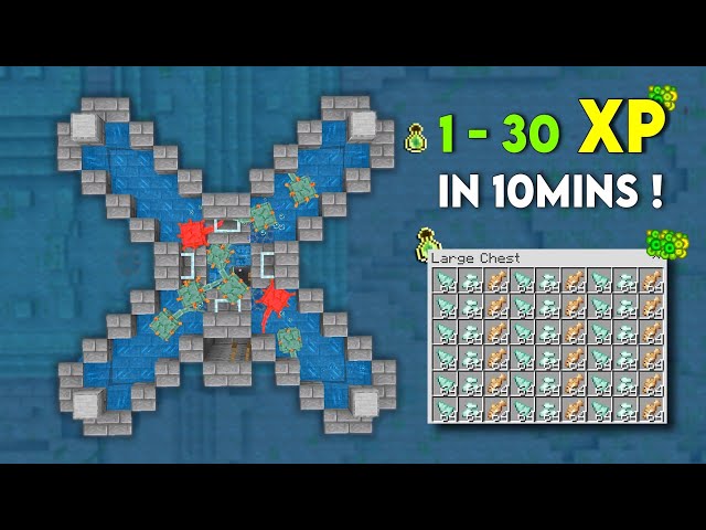 EASIEST GUARDIAN XP Farm in Minecraft Bedrock 1.20! (MCPE/PS5/Xbox/Switch)