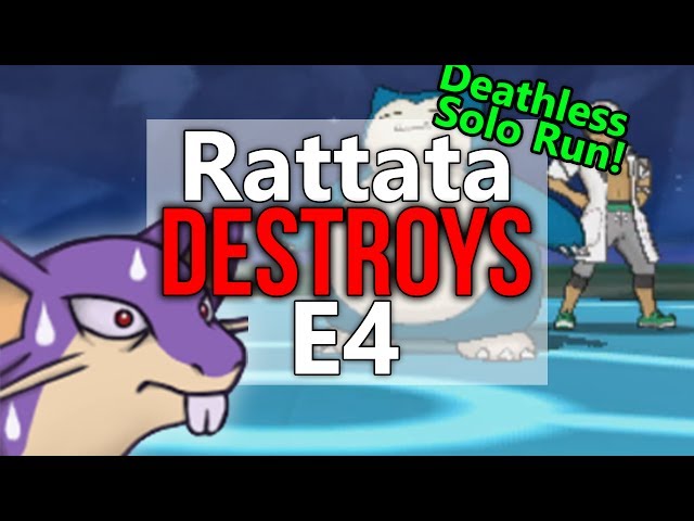 Rattata Solo Run - Pokemon Moon Elite Four Sweep