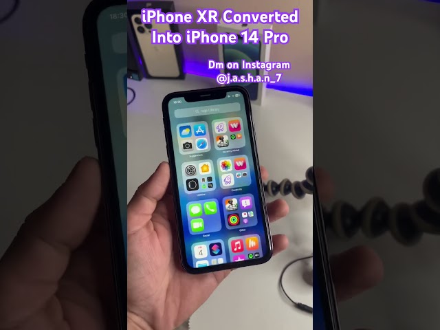 iPhone XR converted into iPhone 14 Pro #shorts #short #iphone #iphone14prohousing