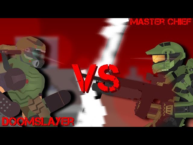 DoomSlayer VS Master Chief | Stick nodes animation (Thumbnail by Shadow Rack)