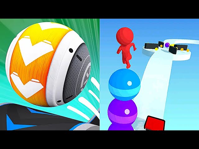 Gyrosphere Trials vs Stack Rider 🌈 Gameplay Android iOS 💥 Nafxitrix Gaming Game 51