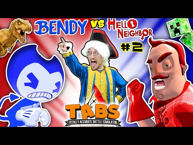 HELLO NEIGHBOR BEDTIME STORY Pt 2: TABS COMPETITION - BENDYS vs. MART w/ MINECRAFT (FGTEEV:THE END)