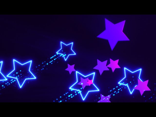 Neon Flying Stars Background video | Footage | Screensaver