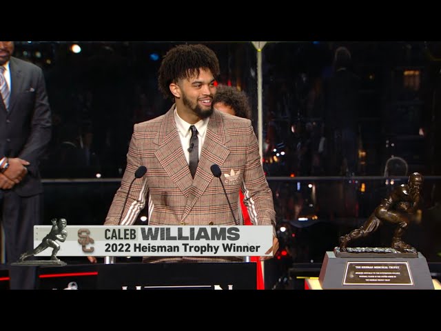 USC QB Caleb Williams Wins 2022 Heisman Trophy Award! (Full Speech) | 2022 College Football