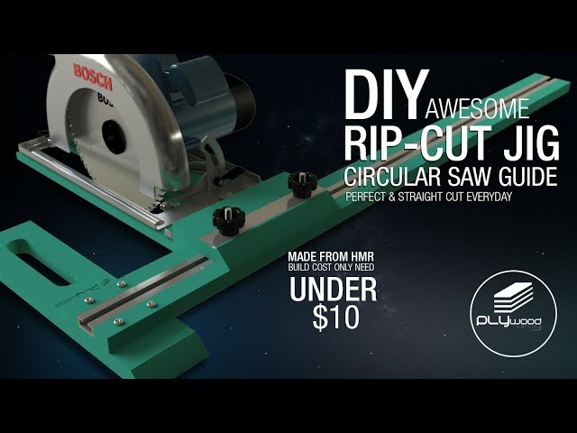Diy Awesome Rip Cut circular Saw Guide Jig - Perfect Cut