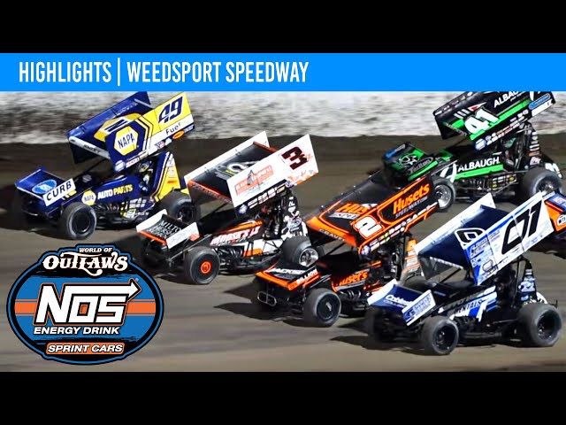 World of Outlaws NOS Energy Drink Sprint Cars | Weedsport Speedway | July 30, 2023 | HIGHLIGHTS