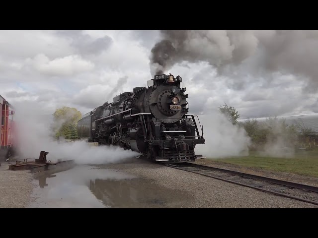 NKP 765 Fort Wayne Railroad Historical Society + NS 5026 kicking cars, CWR Rail Train East Wayne