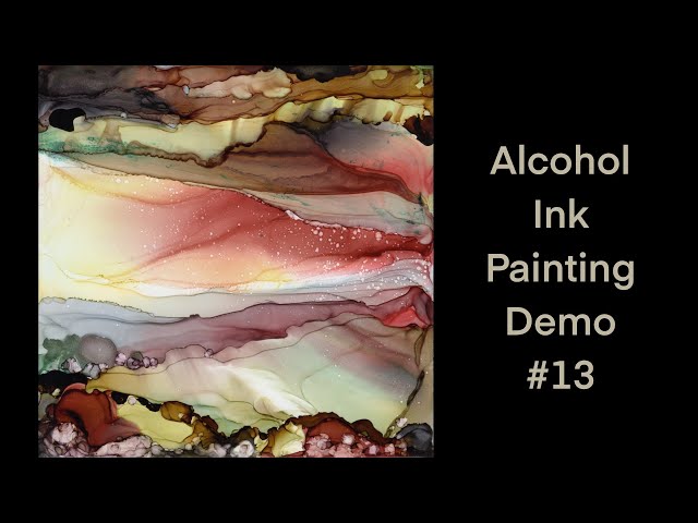 ALCOHOL INK Speed Painting Demo on 6" tile