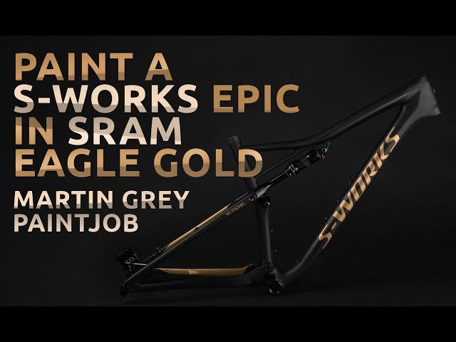 how to paint a bike - s-works epic - sram eagle gold