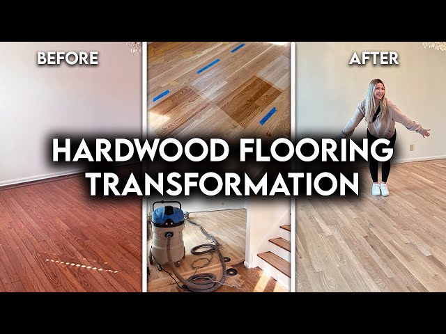 REFINISHING DATED HARDWOOD FLOORS | Transformation From Start To Finish