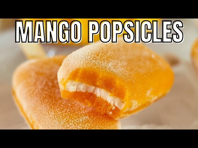 Mango Popsicles With Cream Inside