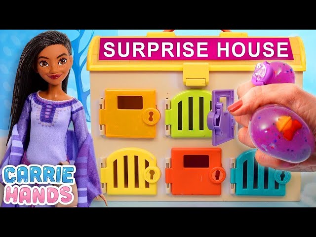 Disney Wish Asha Opens A Christmas Surprise House & Makes DIY Squishies | Fun Videos For Kids
