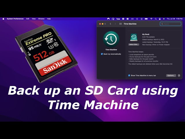 How to back up an SD Card using Time Machine