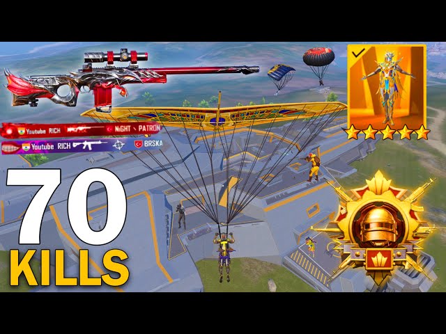 70 KILLS!🔥 IN 2 MATCHES FASTEST GAME PLAY with/ PHARAOH X-SUIT 😍 Pubg Mobile