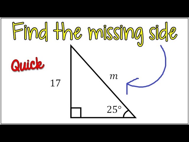 *QUICK* Find the SIDES of a right triangle using Sine, Cosine, & Tangent