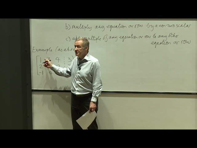 Linear Algebra 1: Systems of linear equations - Oxford Mathematics 1st Year Student Lecture