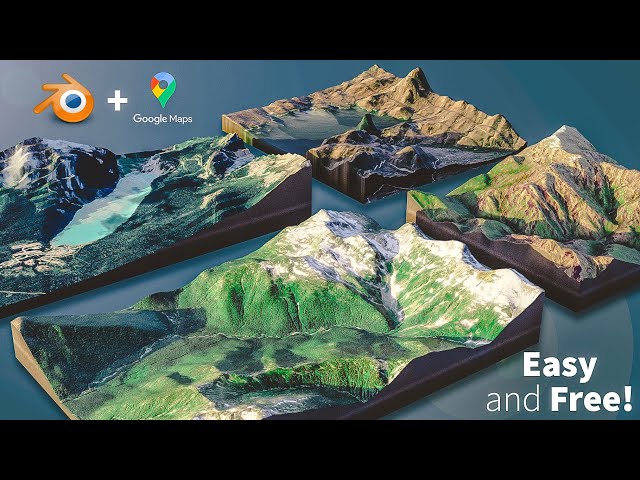 How to Create 3D Terrain with Google Maps and Blender!