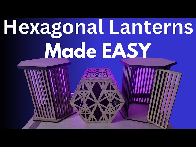 Laser Cut Wooden Hexagonal Lantern