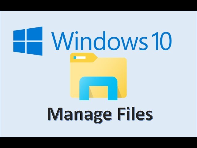Windows 10 - File Explorer Management Tutorial - How to Organize Files and Folders - Folder Manager