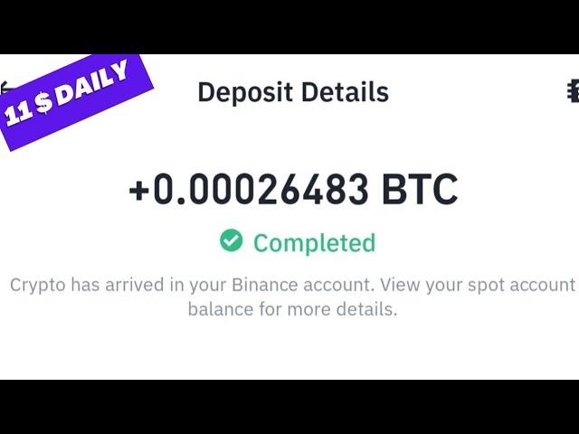 Claim  0.00026483 (11$) BTC to your binance Best bitcoin mining app 2024
