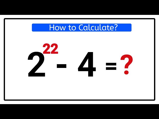 How to Calculate? || Olympiad Math Exponential Problem