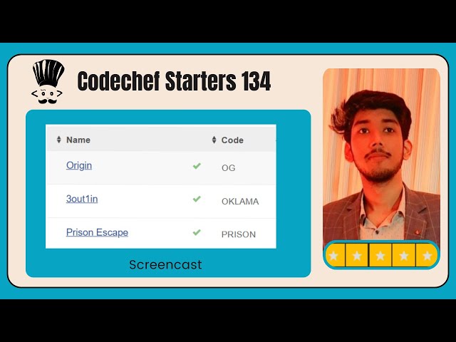 Codechef Starters 134 | Contest Screencast | Armaan Dutt