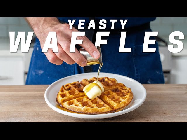 YEASTED WAFFLES (3 Brunch-Ready Recipes: Buttered, Sweet, & Savory)
