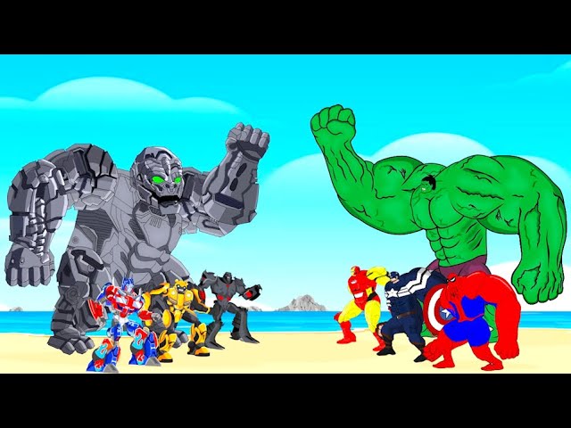 EVOLUTION OF HULK, SPIDER-MAN, IRON-MAN, CAPTAIN AMERICA vs NEW TRANSFORMERS: RISE OF THE BEASTS
