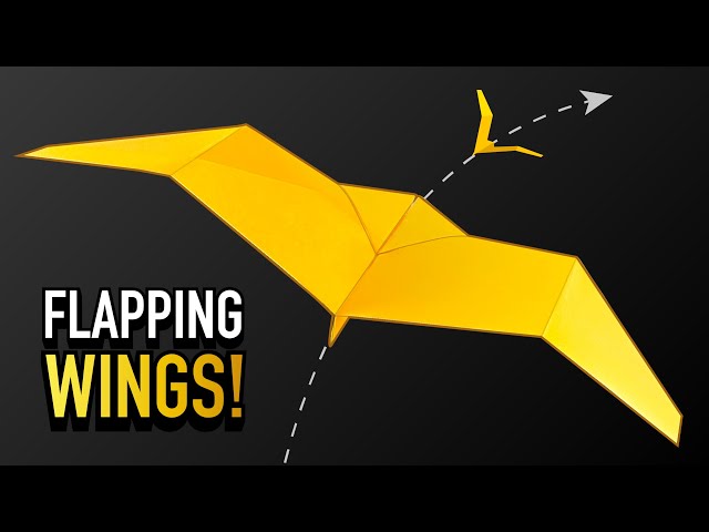 BEST Bat Paper Airplane that Flaps!!! How to Make AeroDactyl — Easy