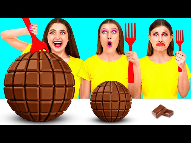 Big, Medium and Small Plate Challenge | Funny Food Hacks by Happy Fun