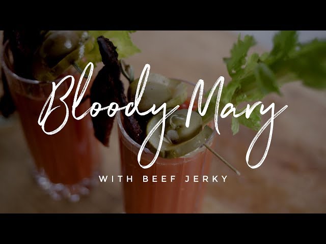 Bloody Mary with Smoked Beef Jerky