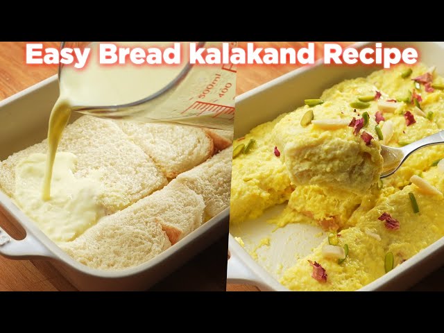 Easy Bread Malai Kalakand Recipe