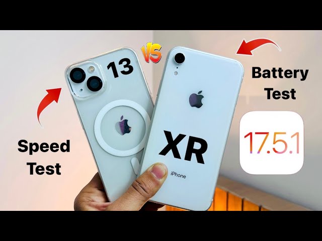 iPhone 13 vs iPhone XR Speed Test & Battery Test iOS 17.5.1